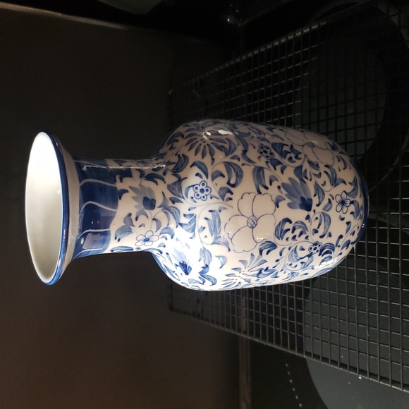 Blue and White Floral Vase - Picture 2 of 5